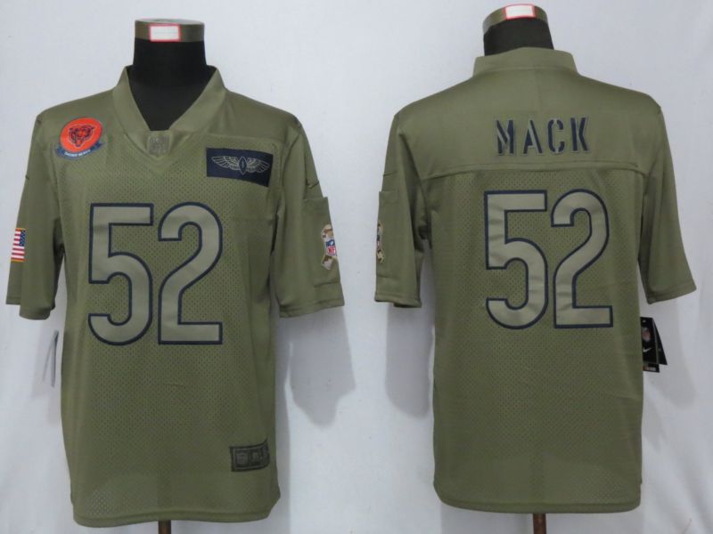 Men Chicago Bears #52 Mack Nike Camo 2019 Salute to Service Limited NFL Jerseys->new england patriots->NFL Jersey